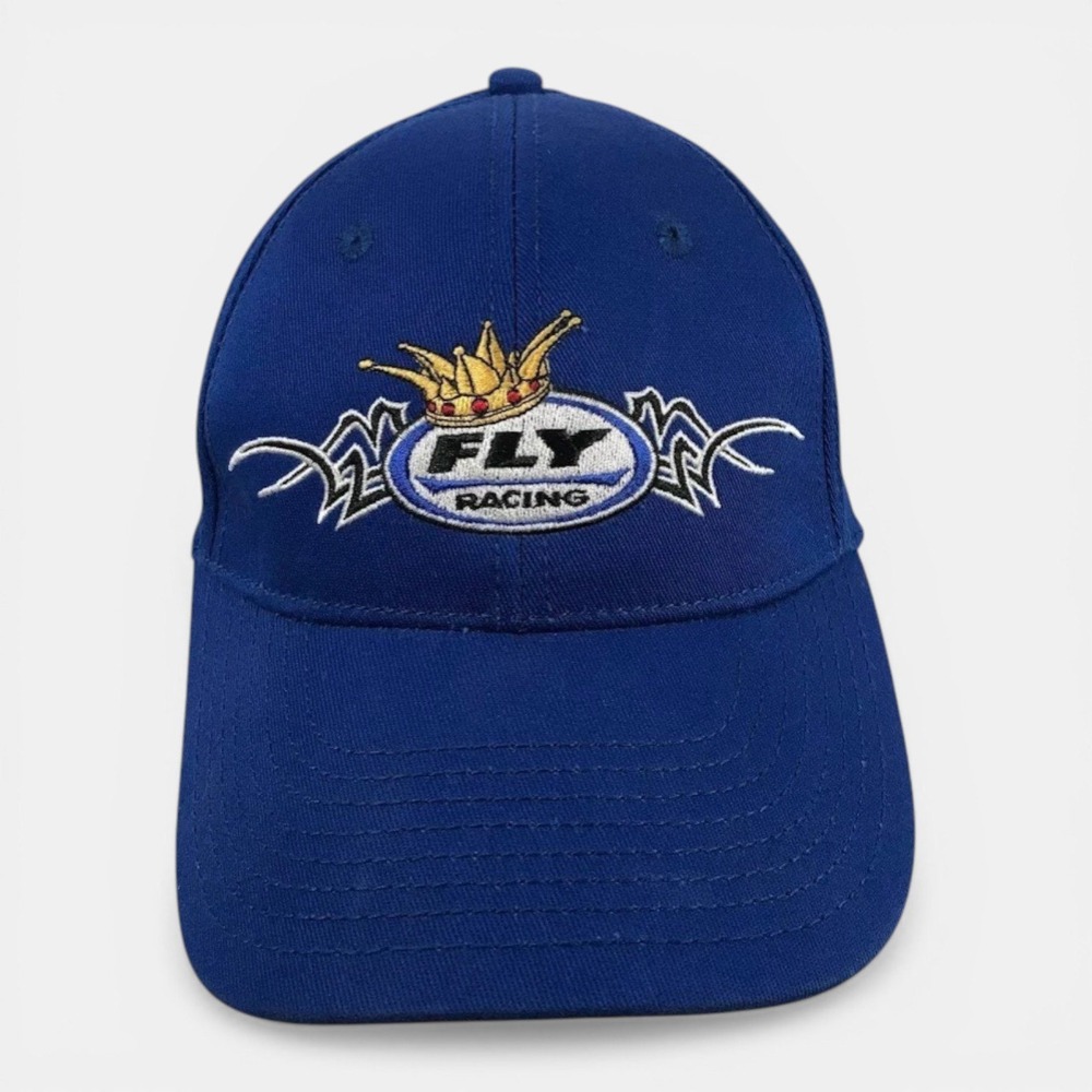 Fly Racing A-Flex Hat SM Royal Blue‎ Embroidered Crown Motocross Baseball Cap